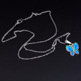 Mood Butterfly Necklace Stainless Steel Chain Women Gift