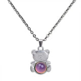 Temperature Changing Bear Pendant Necklace