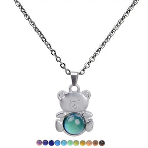 Temperature Changing Bear Pendant Necklace