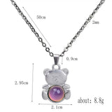 Temperature Changing Bear Pendant Necklace