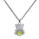 Temperature Changing Bear Pendant Necklace