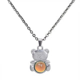 Temperature Changing Bear Pendant Necklace