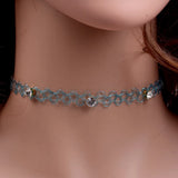 Vintage Stretch Tattoo Choker Necklaces Gothic Crystal Necklace