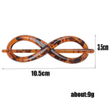 8 Shape Resin Hair Clip Set for Women, Spray Painting Hairpins Barrettes