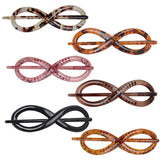 8 Shape Resin Hair Clip Set for Women, Spray Painting Hairpins Barrettes
