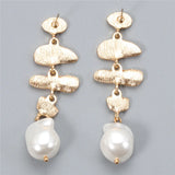 Pink Dangle Earrings Pearl Jewelry Bijoux