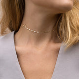 316L Stainless Steel Chain Necklaces For Women Classic 14K Choker Necklace