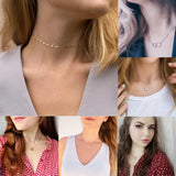 316L Stainless Steel Chain Necklaces For Women Classic 14K Choker Necklace