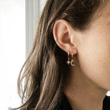 316L Stainless Steel Crystal Star Moon Earrings For Women