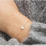 JUJIE 316L Stainless Steel Customize Letters Bracelets Heart Shape