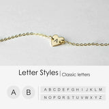 JUJIE 316L Stainless Steel Customize Letters Bracelets Heart Shape