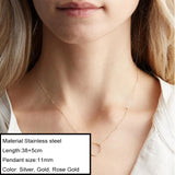 316L Stainless Steel Moon Necklace For Women Dainty Choker Pendant