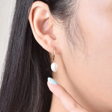 316L Stainless Steel Freshwater Pearl Earrings Baroque Pearls Dangle Gift