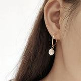 316L Stainless Steel Freshwater Pearl Earrings Baroque Pearls Dangle Gift