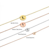 JUJIE Stainless Steel Letter Pendant Necklaces For Women Choker Chain Necklace