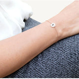 JUJIE Engraved Letter Braclets 316L Stainless Steel Bracelet for Women