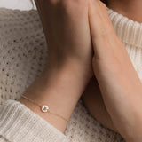 JUJIE Engraved Letter Braclets 316L Stainless Steel Bracelet for Women