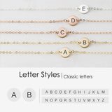 JUJIE Stainless Steel Letters Bracelet Charm 26 Alphabet Initial Chain Jewelry