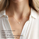 JUJIE Stainless Steel Choker Necklace Twelve Constellations Pendant Necklace