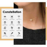 JUJIE Stainless Steel Choker Necklace Twelve Constellations Pendant Necklace