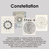 JUJIE Stainless Steel Choker Necklace Twelve Constellations Pendant Necklace