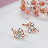 Zircon Dancing Women Earrings Wedding Party Accessories