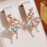 Zircon Dancing Women Earrings Wedding Party Accessories