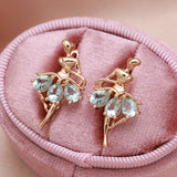 Zircon Dancing Women Earrings Wedding Party Accessories