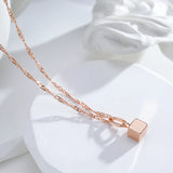 Geometric Pendant Necklace 585 Women Long Chain Jewelry