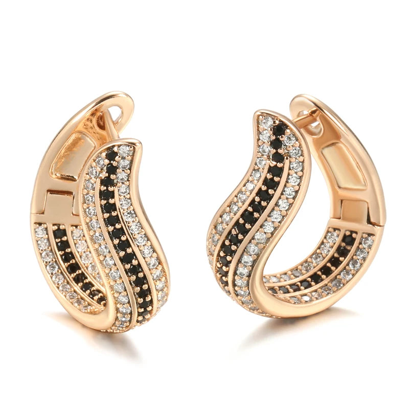 Geometric Zircon Women's Drop Earrings 585