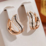 Geometric Zircon Women's Drop Earrings 585