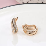 Geometric Zircon Women's Drop Earrings 585