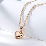 Minimalist Style Heart Pendant Necklace Women Jewelry