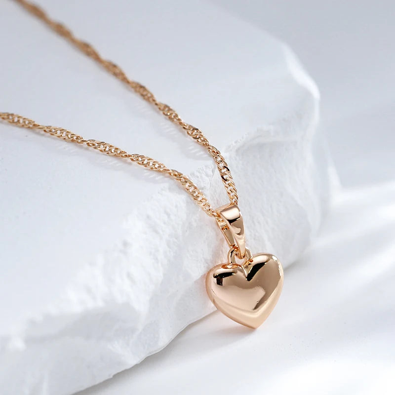 Minimalist Style Heart Pendant Necklace Women Jewelry