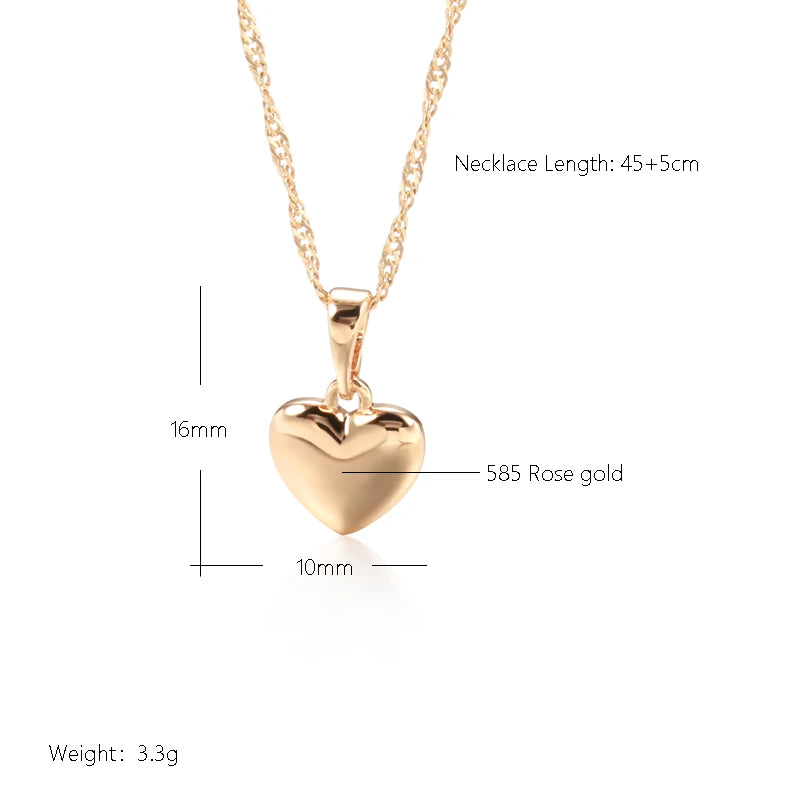 Minimalist Style Heart Pendant Necklace Women Jewelry