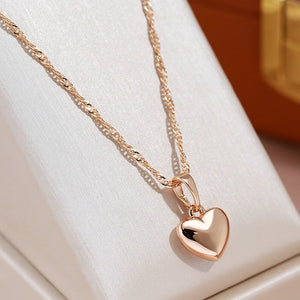 Minimalist Style Heart Pendant Necklace Women Jewelry