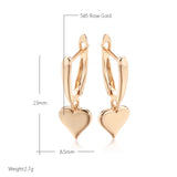 Heart Shape Dangle Earrings 585 for Women Party Jewelry