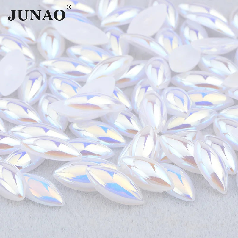 AB Horse Eye Flatback Pearl Pearls Beads for DIY Decorations