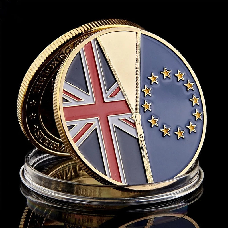 Britain Exiting From The Brexit 999 Coin Collection With Display Case
