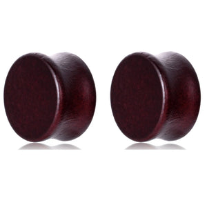 2g 0g 00g Wood Flesh Tunnels Stretchers Double Flared Ear Plugs Gauges
