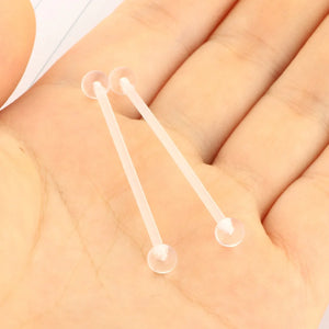 Flexible Acrylic Bioflex Retainer 16G 14G Nose Cartilage Stud Belly Button Rings