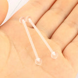 Flexible Acrylic Bioflex Retainer 16G 14G Nose Cartilage Stud Belly Button Rings