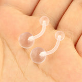 Flexible Acrylic Bioflex Retainer 16G 14G Nose Cartilage Stud Belly Button Rings