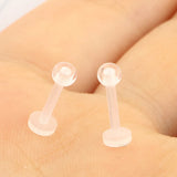 Flexible Acrylic Bioflex Retainer 16G 14G Nose Cartilage Stud Belly Button Rings