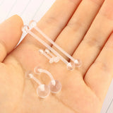 Flexible Acrylic Bioflex Retainer 16G 14G Nose Cartilage Stud Belly Button Rings