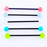 100pcs 5 Bioflex UV Glow Dark Industrial Barbell Body Jewelry 14G Ear Cartilage