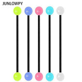 100pcs 5 Bioflex UV Glow Dark Industrial Barbell Body Jewelry 14G Ear Cartilage