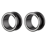 Surgical Steel Ear Lobe Stretcher Screw Flesh Tunnel Crystal Zircon Tragus Earri
