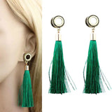 Woman Dangle Ear Gauges Screw Piercing Plug Tunnels Earrings