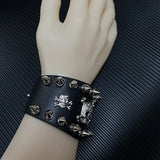 Men's Retro Skull Leather Bracelet